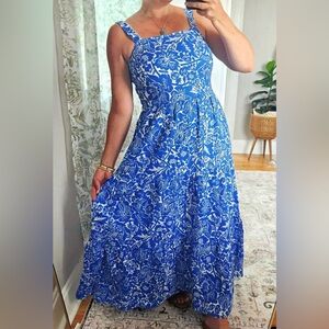 New Sonoma blue and white Maxi Dress